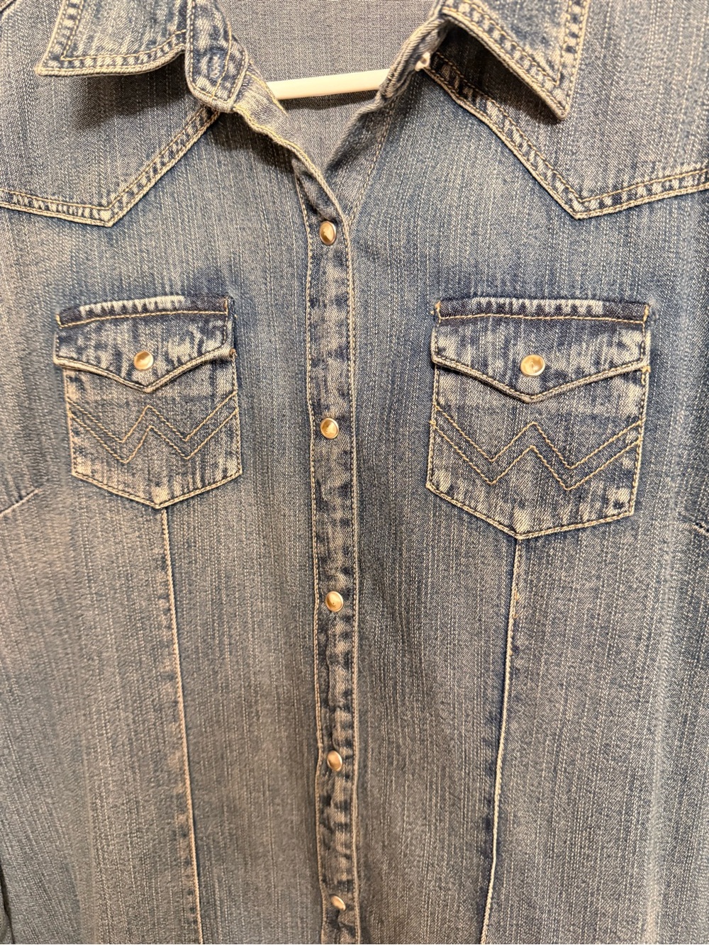 Wrangler Jean Dress trimmed with Cream colored lace bottom - Picture 9 of 11